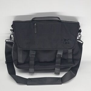 King Kong Black Canvas Messenger Bag Crossbody Laptop Briefcase Work Gym Travel
